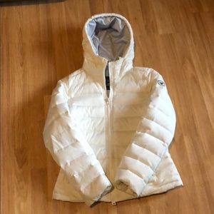 White puffer winter coat